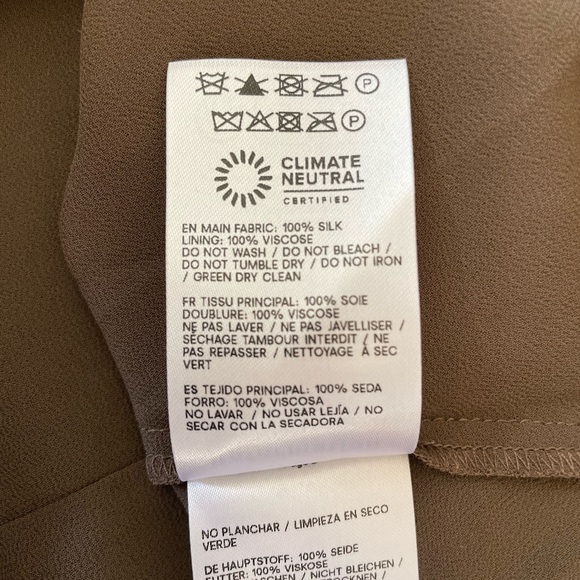 NEW Reformation Anaiis Long Silk Backless Dress Morel Brown | size 0 - Picture 14 of 15